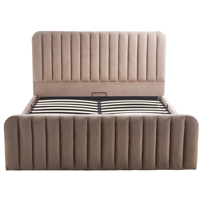 Lit coffre 160x200 cm en velours, ALICE LISA DESIGN