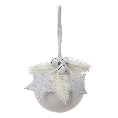 Boule de Noël blanche D. 8 cm FEERIC LIGHTS & CHRISTMAS