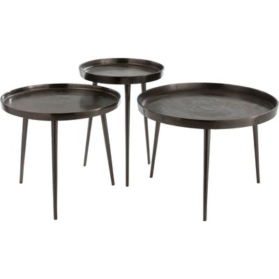 Tables gigognes en aluminium rondes Beckemeyer JOLIPA