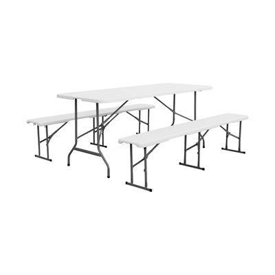 Table + bancs de réception pliante plastique SET DE RÉCEPTION (TABLE + BANCS) FIESTA SWEEEK