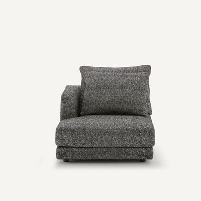 Demi-canapé gauche, arrondi, modulable en bouclette, TIBERIO AM.PM