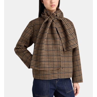 Manteau court oras kro carreaux JODHPUR