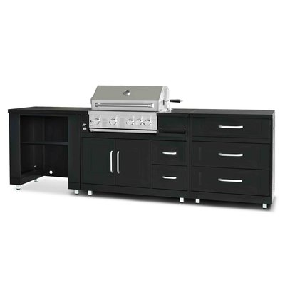 Cuisine d'extérieur 3 modules avec barbecue, MEMPHIS OVIALA
