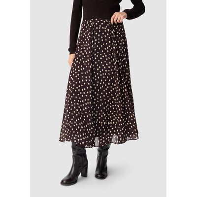 Jupe longue imprimé pois taille haute IKKS