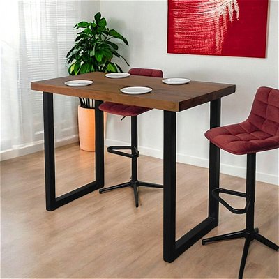 Mange-debout en bois et métal 140 cm style contemporain CANADA PIER IMPORT
