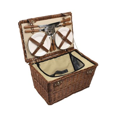 Panier pique-nique isotherme 4 couverts en osier AUBRY GASPARD