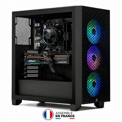 PC Gamer 3000D R79070XTXFR - AMD Ryzen 7 5700X - AMD Radeon RX 9070 XT - 16 Go RAM DDR4 - SSD 1 To - SANS OS CORSAIR
