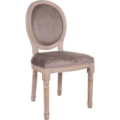Chaise bois et velours  style élégant ovale RECOLLECTION