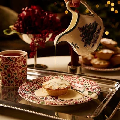 Set of 4 Christmas Tree Yuletide Side Plate SPODE