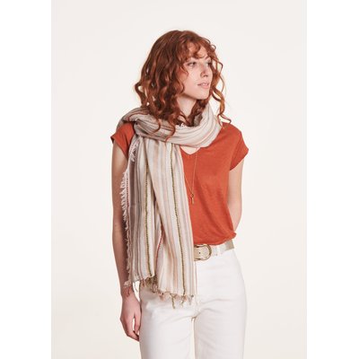 Foulard rayé en coton LA FEE MARABOUTEE