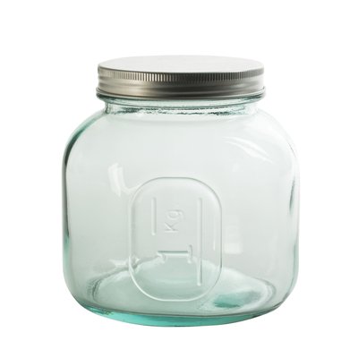 Pot en verre recyclé 1 l avec couvercle vissable TABLE PASSION
