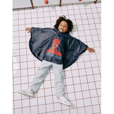 Poncho de pluie à capuche avec imprimés Spider-Man ZIPPY
