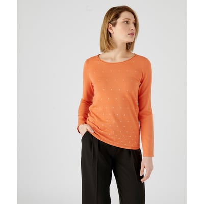 Pull en maille à impression dorée DAMART