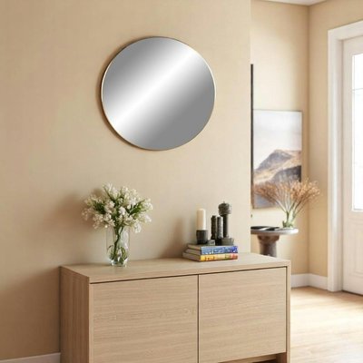 Miroir rond avec cadre doré ø80 cm SEOUL PIER IMPORT