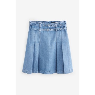 Jupe écossaise en jean avec ceinture NEXT