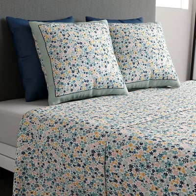 Parure de draps plat en coton imprimée, Mani ATELIER DU COTON