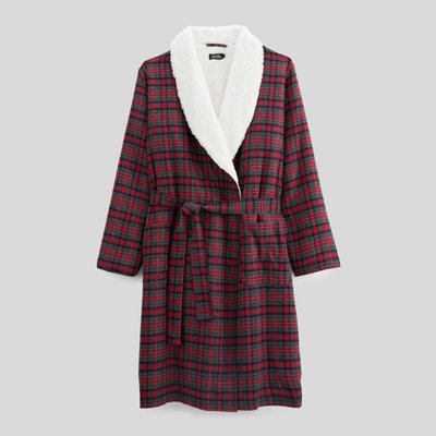 Peignoir à carreaux en flanelle intérieur sherpa MONOPRIX