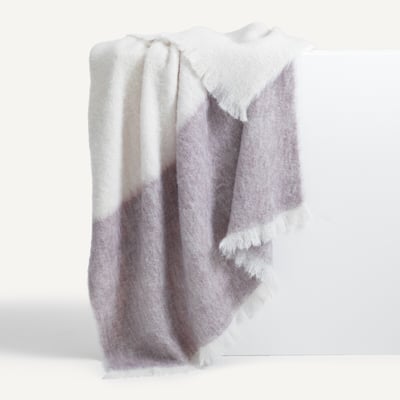 Tweekleurige plaid van wol en polyamide, Tzara AM.PM