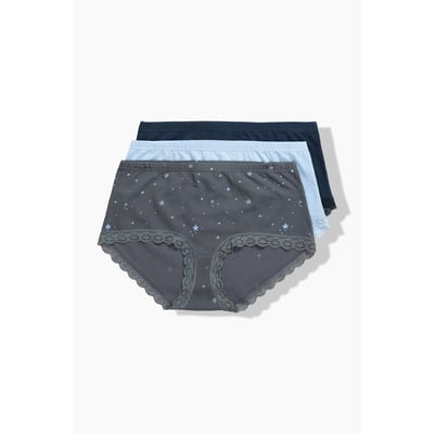 Lot de 3 shorties, étoiles/uni ULLA POPKEN