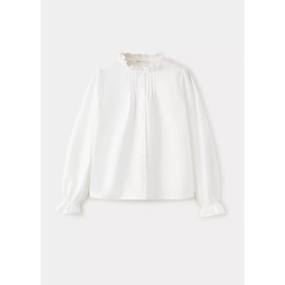 Chemise coton détails froncés MANGO KIDS