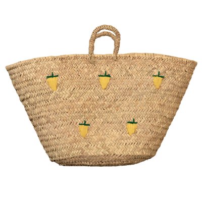 Panier Citrons brodés HOME MAISON