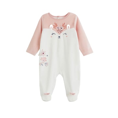 Pyjama bébé en velours Cléo PETIT BEGUIN