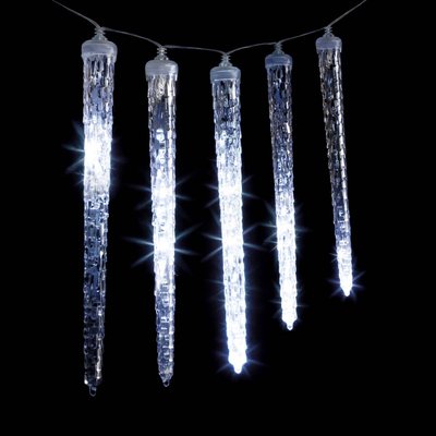 Rideau stalactite extérieur 10 glaçons 81 LED blanc froid + transfo FEERIC LIGHTS & CHRISTMAS