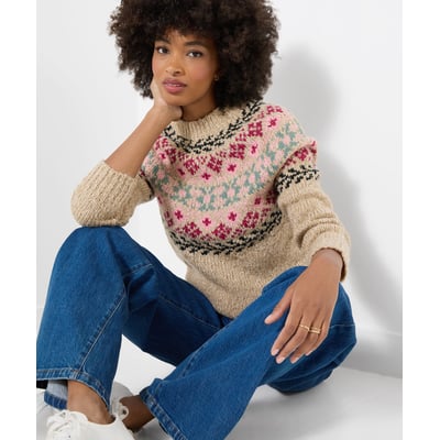 Pull Jacquard Fair Isle Fleuri Trinnie JOE BROWNS