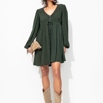 Robe courte brodée PROMOD