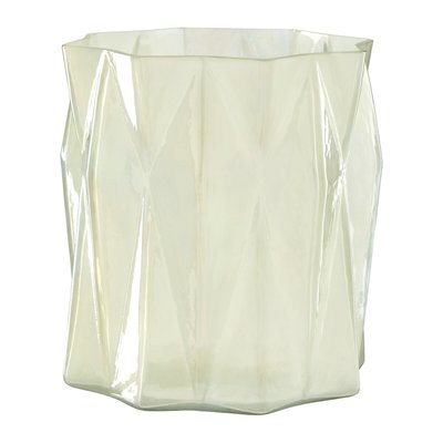 16cm Iridescent Glass Pillar Candle Holder Small SO'HOME
