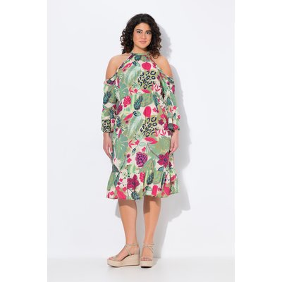 Robe à col rond et manches 3/4. Épaules nues ULLA POPKEN