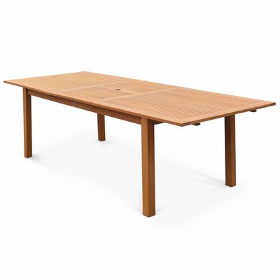 Table de jardin extensible bois d'eucalyptus + 8 assises ALMERIA SWEEEK