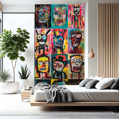 Papier peint, celebration basquiat HEXOA