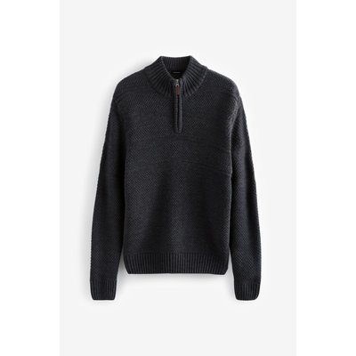 Pull texturé col zippé NEXT