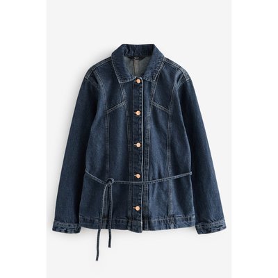 Veste en jean brodée avec ceinture NEXT
