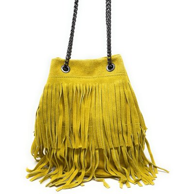 Sac à main à franges en cuir nubuck TADI OH MY BAG