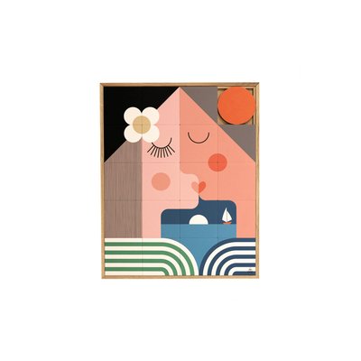 Tableau en bois taquin amoureux 63 x 78 - ET BOUM TAQUIN
