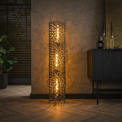 Lampadaire décoratif en métal effet toile H 122 cm RALF PIER IMPORT