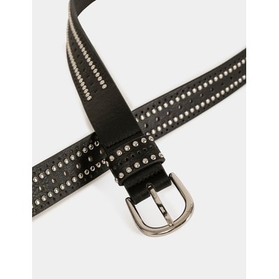 Ceinture avec clous et perforations MORGAN
