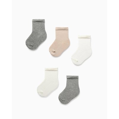 Pack 5 Paires de Chaussettes Côtelées avec Revers ZIPPY