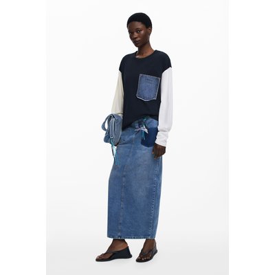 T-shirt poche en denim Botter DESIGUAL