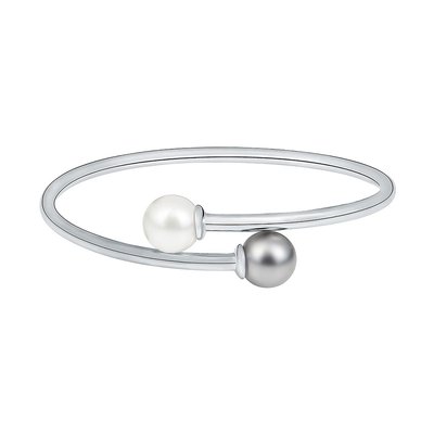Jonc en argent 925 et perle synthétique CLEOR