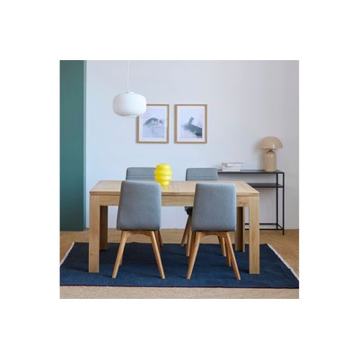 Table rectangulaire à rallonges L160/240 + 4 chaises scandinaves - BOSTON HELLIN, DEPUIS 1862