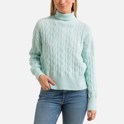 Pull col roule bleu ciel La Redoute