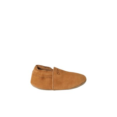 Chaussons élastiqués en cuir souple VERTBAUDET