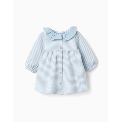 Robe à manches longues en coton peigné à rayures ZIPPY