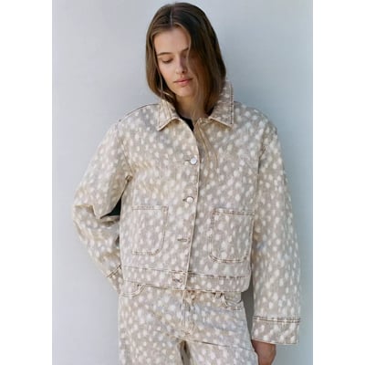 Veste en jean à imprimé animalier MANGO TEEN