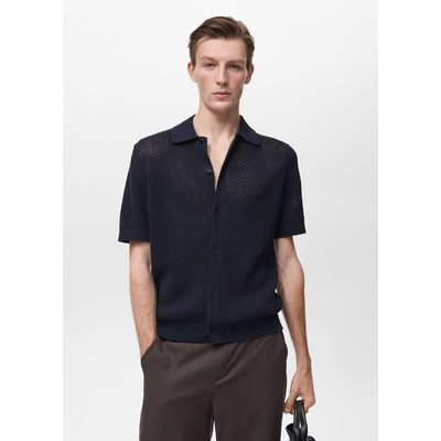 Chemise coton maille ajourée MANGO MAN