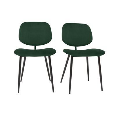 Chaises design pieds métal (lot de 2) TOBIAS MILIBOO
