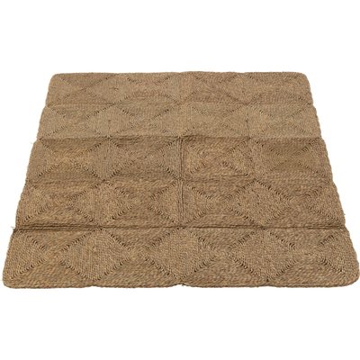 Tapis carré en corde tissée effet naturel pour salon élégant RECOLLECTION
